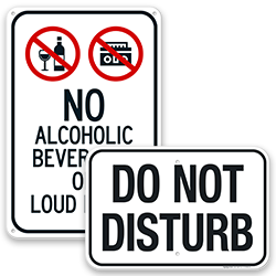 No Loud Noise Pool Signs