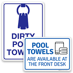 Pool & Spa Towels Signs