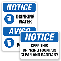 Water Fountain Signs