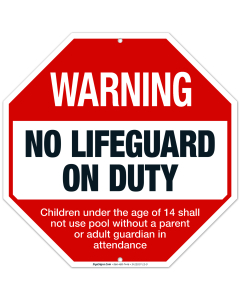 No Lifeguard On Duty Sign