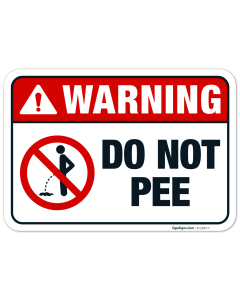 Warning Do Not Pee Sign