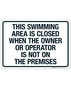 New Jersey Swim Area Is Closed Sign, Complies With State Of New Jersey Pool Safety Code