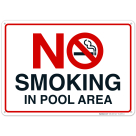 Pool Sign, No Smoking in Pool Area Sign
