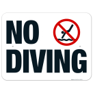 Idaho No Diving Horizontal Sign, Complies With State Of Idaho Pool Safety Code