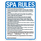 District Of Columbia Spa Rules Sign, Complies With District Of Columbia Pool Safety Code