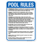 Minnesota Pool Rules Sign, Complies With State Of Minnesota Pool Safety Code, (SI-62084)
