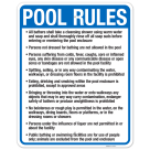 Nevada Pool Rules Sign, Complies With State Of Nevada Pool Safety Code