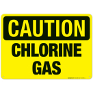 Nevada Caution Chlorine Gas Sign, Complies With State Of Nevada Pool Safety Code