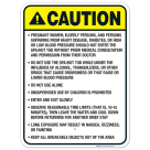 North Carolina Caution Sign, Complies With State Of North Carolina Pool Safety Code