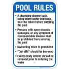 Oklahoma Pool Rules Sign, Complies With State Of Oklahoma Pool Safety Code, (SI-62136)