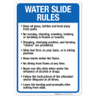 Water Slide Rules Sign