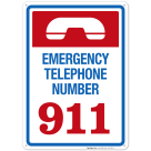 Emergency Telephone Number Sign, Pool Sign, (SI-6792)