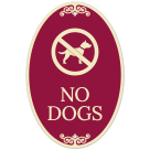 No Dogs Decor Sign