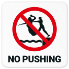 No Pushing Vinyl Adhesive Pool Depth Marker,