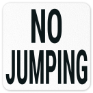 No Jumping Vinyl Adhesive Pool Depth Marker, (SI-7558)
