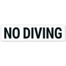 No Diving Vinyl Adhesive Pool Depth Marker, (SI-7576)