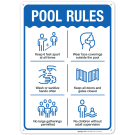 Pool Rules Sign, Social Distancing Pool Sign Pool Rules Sign, Social Distancing Pool Sign