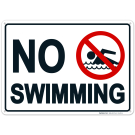 No Swimming Sign, Pool Sign No Swimming Sign, Pool Sign