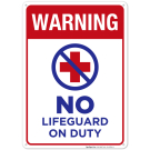 No Lifeguard On Duty Pool Sign