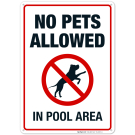 No Pets Allowed in Pool Area Pool Sign No Pets Allowed in Pool Area Pool Sign