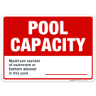 Pool Capacity Pool Sign, Pool Sign Pool Capacity Pool Sign, Pool Sign