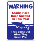 Swimming Pool Sign, Sharks Have Been Spotted in This Pool, Pool Rules Swimming Pool Sign, Sharks Have Been Spotted in This Pool, Pool Rules