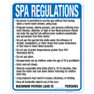 Nebraska Spa Regulations Sign, Complies With State Of Nebraska Pool Safety Code Nebraska Spa Regulations Sign, Complies With State Of Nebraska Pool Safety Code