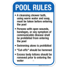 Oklahoma Pool Rules Sign, Complies With State Of Oklahoma Pool Safety Code, (SI-62136) Oklahoma Pool Rules Sign, Complies With State Of Oklahoma Pool Safety Code, (SI-62136)