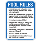 Oklahoma Pool Rules Sign, Complies With State Of Oklahoma Pool Safety Code, (SI-62137) Oklahoma Pool Rules Sign, Complies With State Of Oklahoma Pool Safety Code, (SI-62137)