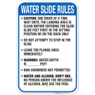 Oregon Water Slide Rules Sign, Complies With State Of Oregon Pool Safety Code Oregon Water Slide Rules Sign, Complies With State Of Oregon Pool Safety Code