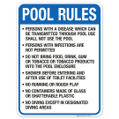 South Dakota Pool Rules Sign, Complies With State Of South Dakota Pool Safety Code South Dakota Pool Rules Sign, Complies With State Of South Dakota Pool Safety Code