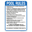 Washington Pool Rules Sign, Complies With State Of Washington Pool Safety Code, (SI-62169) Washington Pool Rules Sign, Complies With State Of Washington Pool Safety Code, (SI-62169)