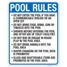 Wisconsin Pool Rules Do Not Enter Sign, Complies With State Of Wisconsin Pool Safety Code, (SI-62178) Wisconsin Pool Rules Do Not Enter Sign, Complies With State Of Wisconsin Pool Safety Code, (SI-62178)