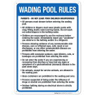 Wading Pool Rules Sign Wading Pool Rules Sign