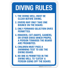 Diving Rules The Diving Well Must Be Clear Before Diving Sign Diving Rules The Diving Well Must Be Clear Before Diving Sign