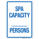 Spa Capacity Sign, Pool Sign, (SI-6690) Spa Capacity Sign, Pool Sign, (SI-6690)