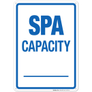 Spa Capacity Sign, Pool Sign Spa Capacity Sign, Pool Sign