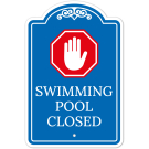 Stop Swimming Pool Closed Sign Stop Swimming Pool Closed Sign