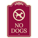 No Dogs With Symbol Décor Sign No Dogs With Symbol Décor Sign