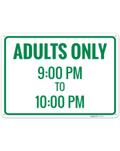 Adults Only Sign