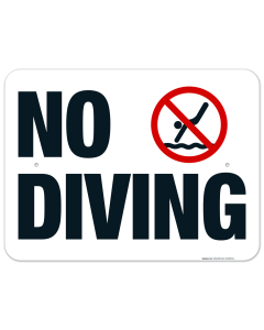 Idaho No Diving Horizontal Sign, Complies With State Of Idaho Pool Safety Code