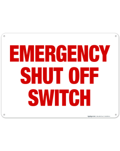 California Shut Off Switch Sign, Complies With State Of California Pool Safety Code
