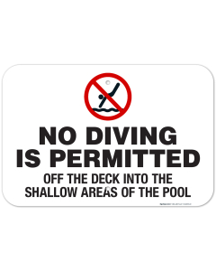 Connecticut No Diving Sign, Complies With State Of Connecticut Pool Safety Code