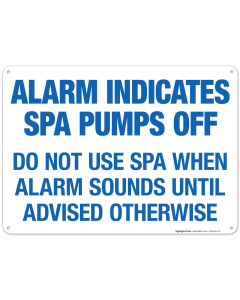 Florida Spa Alarm Sign, Complies With State Of Florida Pool Safety Code