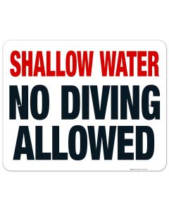 South Carolina No Diving Allowed Sign, Complies With State Of South Carolina Pool Safety Code