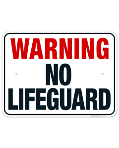 Tennessee Warning No Lifeguard Sign, Complies With State Of Tennessee Pool Safety Code