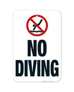 Montana No Diving Sign, Complies With State Of Montana Pool Safety Code, (SI-62188)