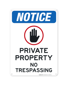 Private Property No Trespassing Sign