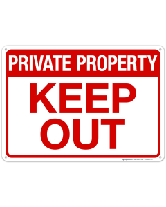Private Property Keep Out Sign, (SI-64899)