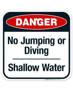 No Jumping Or Diving Sign, Pool Sign